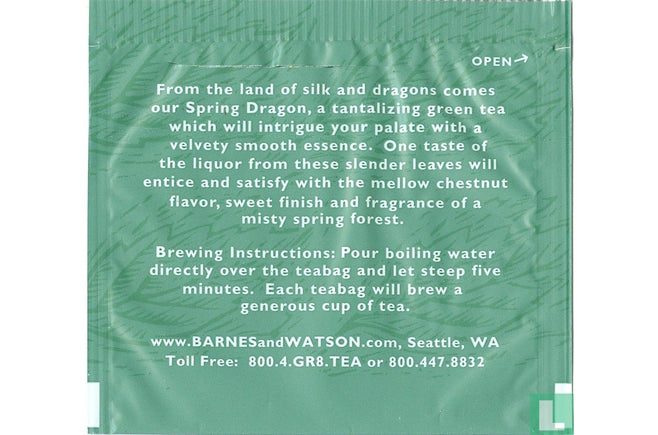 Barnes and Watson Spring Dragon Tea – Vaneli's Handcrafted Coffee